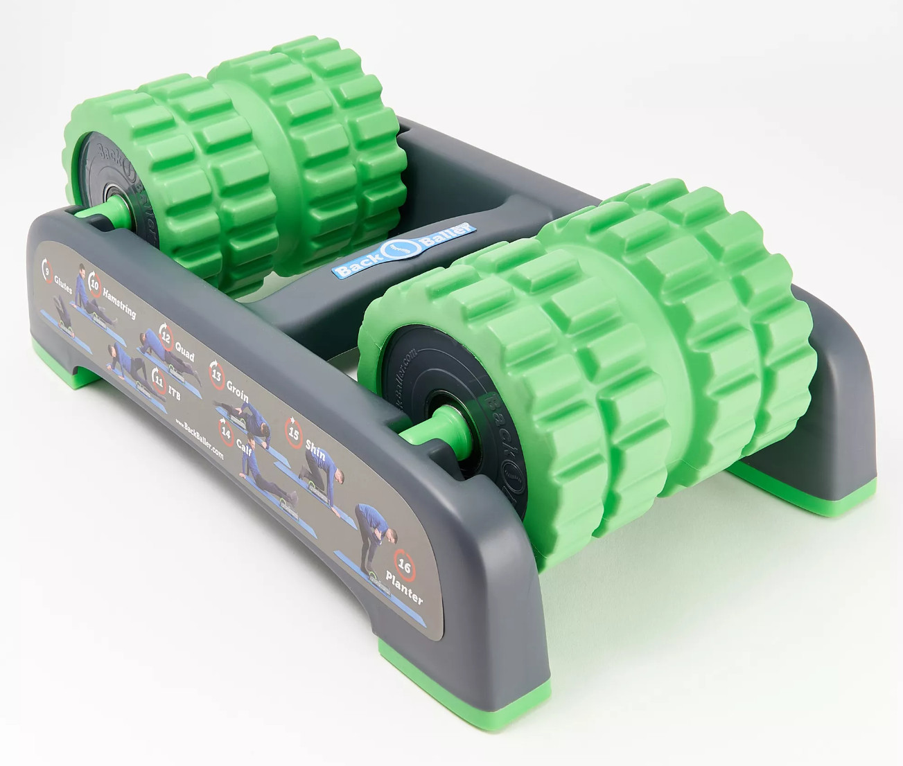 Back Baller Dual Mounted EVA Ridged Foam Roller