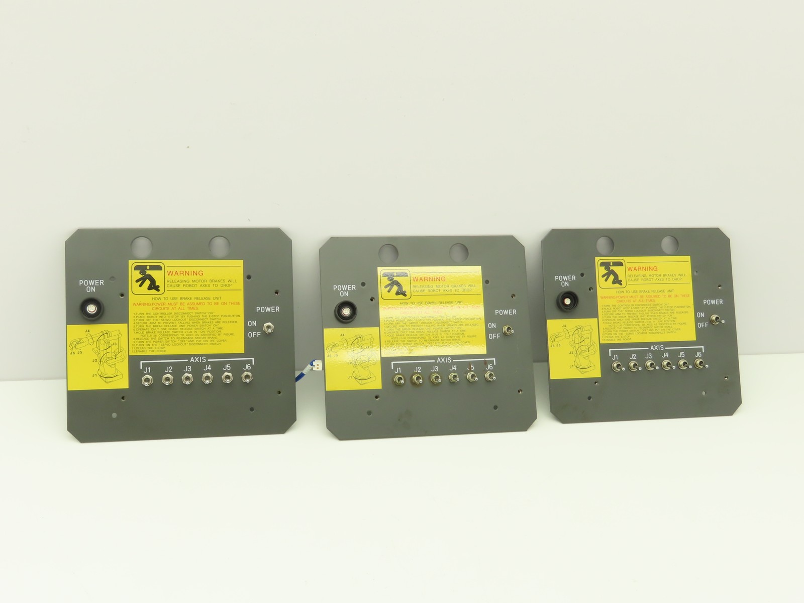 Fanuc A20B-1006-0663 Circuit Board & Switches for Robotic Brake Release Lot of 3