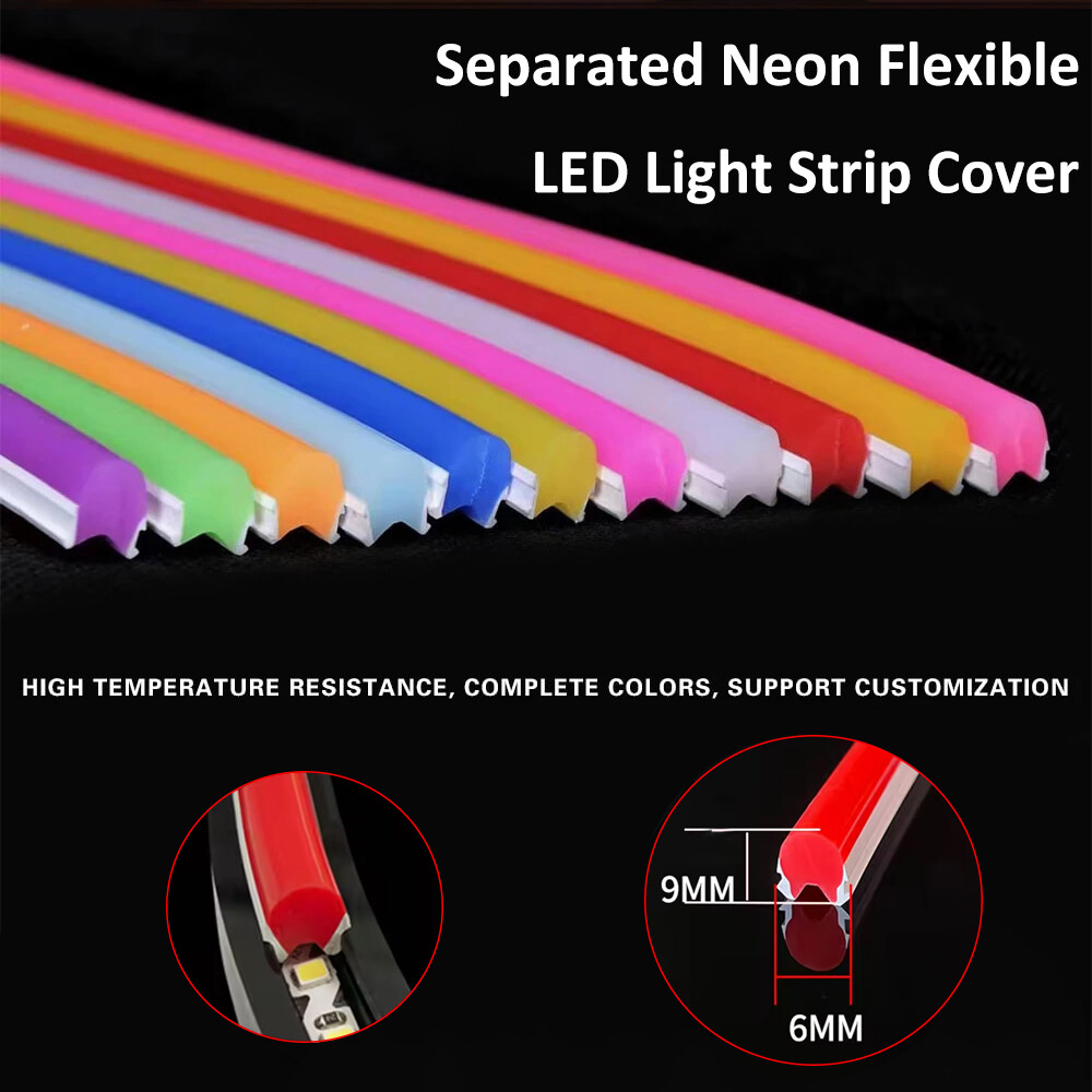 Bendable Silicone Separated Neon Flexi LED Light Strip Cover 6mm for DIY Decro
