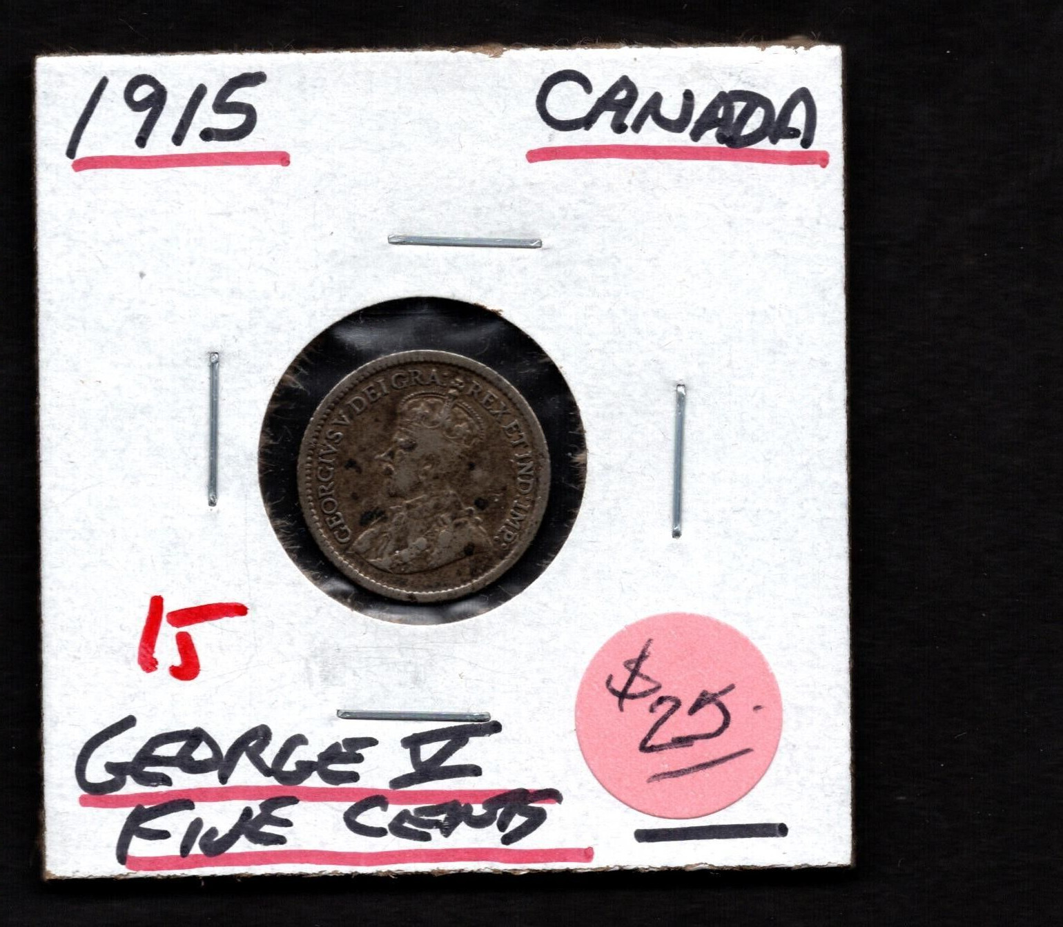 1915 - Canada- George V Five Cents