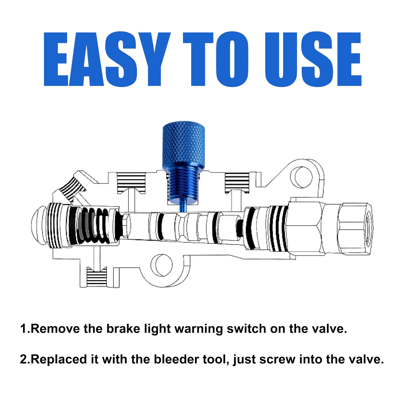 ZIMISI Brake Proportioning Valve Bleeder Tool, Drum Brake Tool Compatible wit...