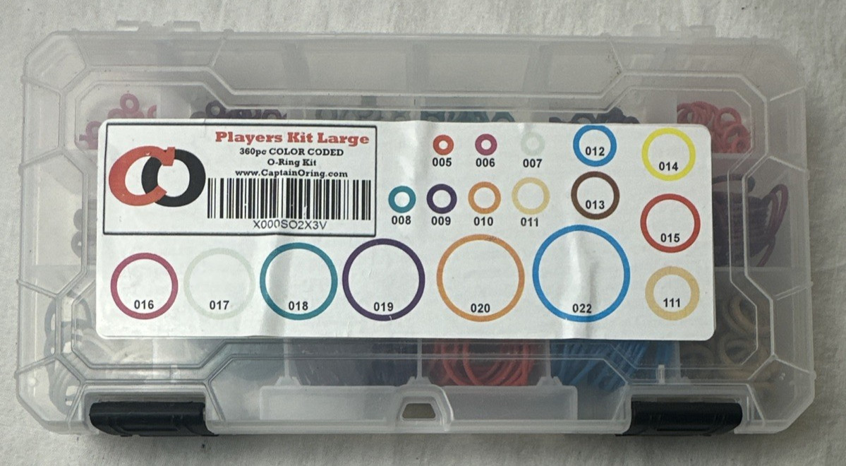 CO Captain O Ring Players Kit Large Color Coded 18 Different Sizes Paintball WoW