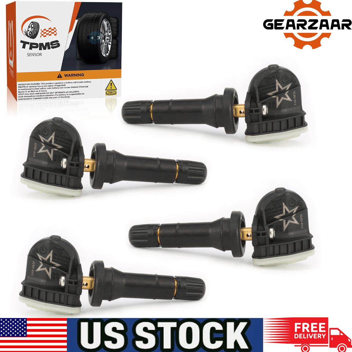4PCS For GM TPMS Tire Pressure Monitoring Sensor 13586335 13598771 13586335