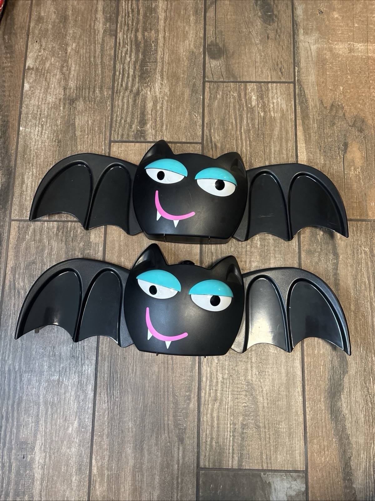 2 Hallmark 18 inch Chatty Bat Halloween Hanging Light and Sound Working Pair