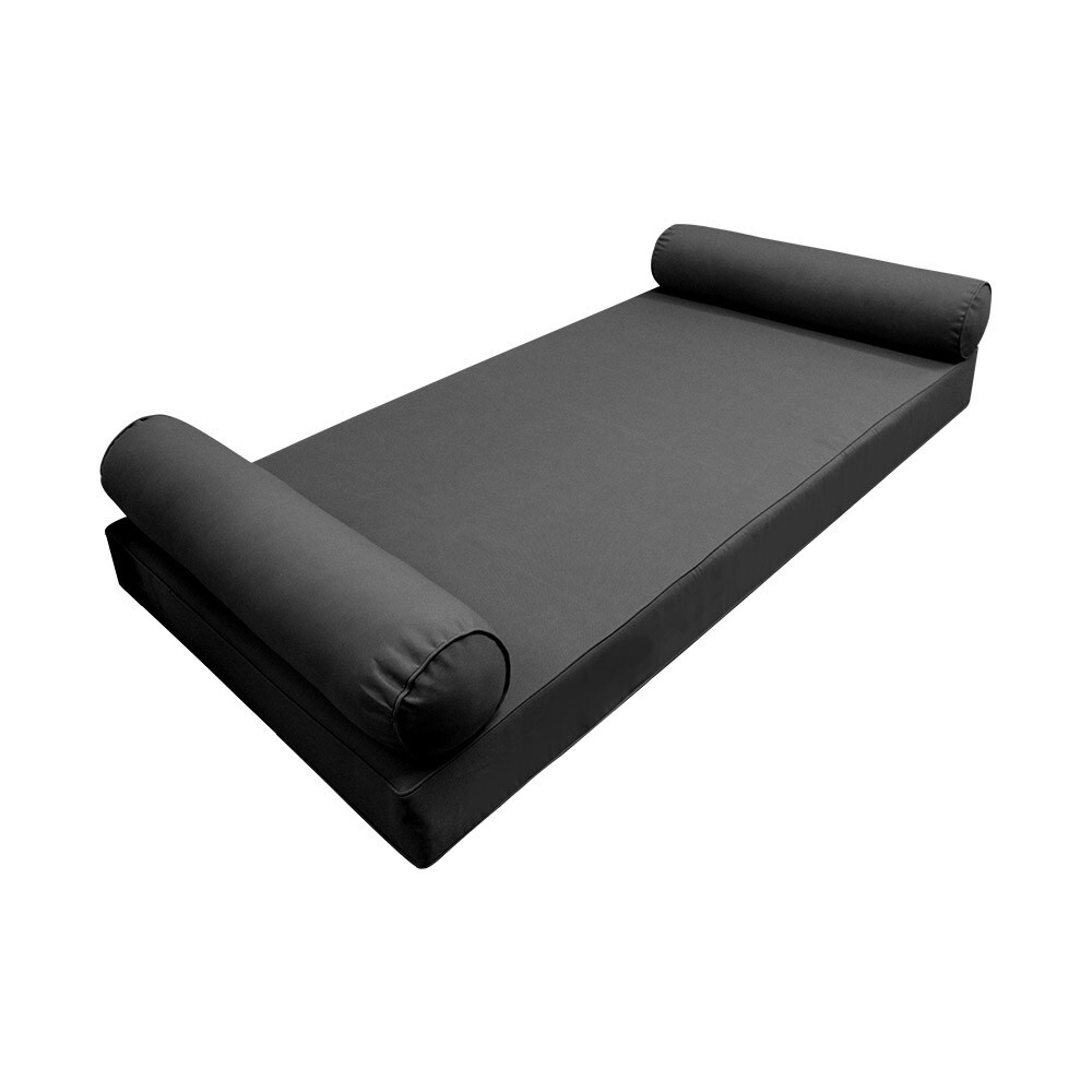 |SLIPCOVER ONLY|S5 Daybed Mattress Bolster Pillow Covers Pipe Trim Twin AD003