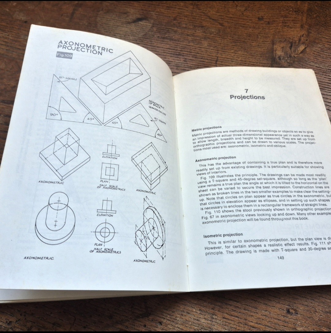 DRAUGHTSMANSHIP BOOK SECOND EDITION ,METRIC UNITS 232 PAGES 1973
