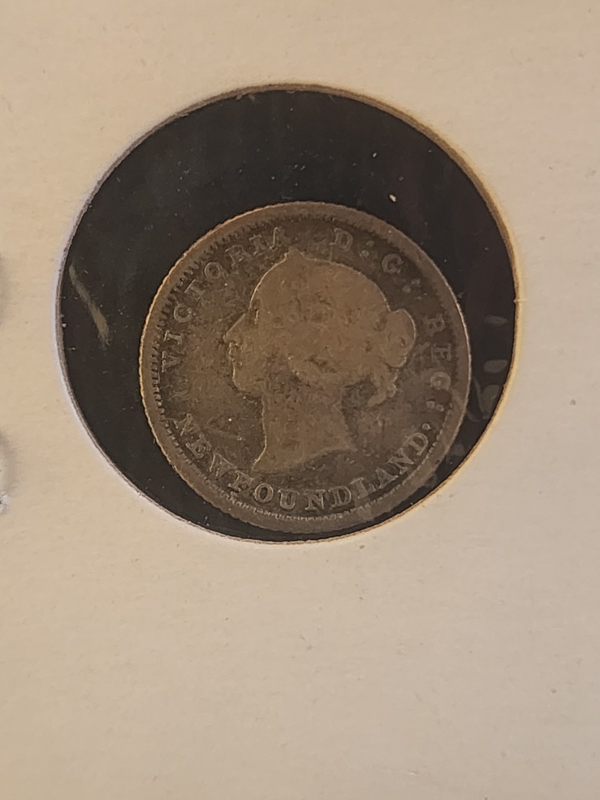 1882H Newfoundland 5 Cents Silver Coin