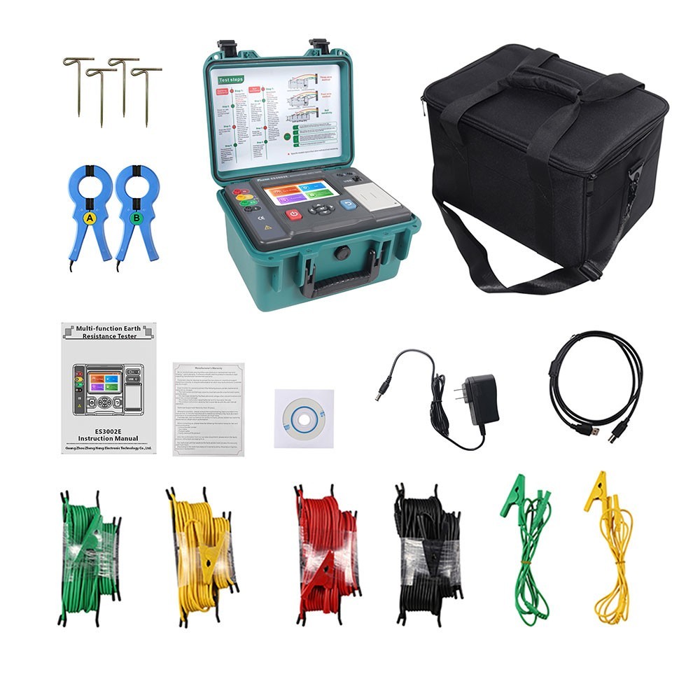 ES3002E Earth Tester Double Clamp Ground Resistance Tester for MI2124/HT5200