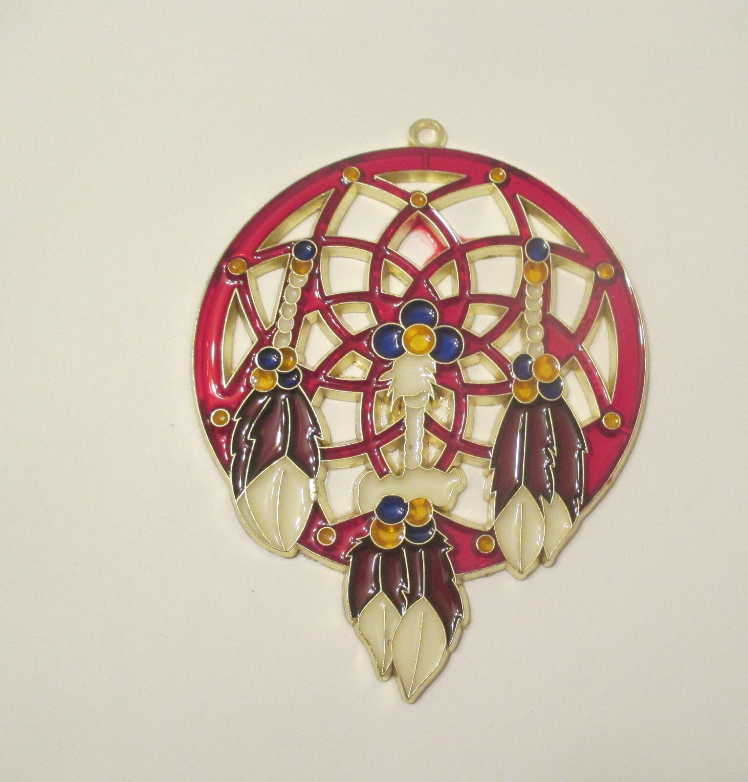 RED DREAMCATCHER  SUNCATCHER  (SOUTHWESTERN SUNCATCHERS)