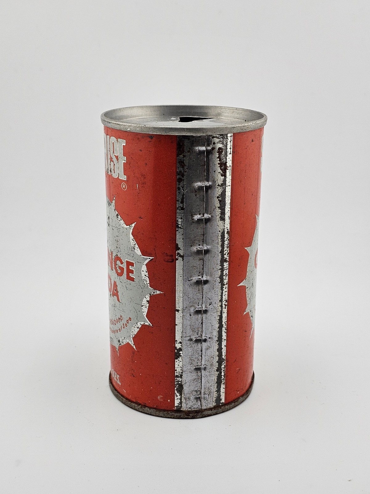 Vintage Steel Pull Tab Sun Rise Orange Soda 12 oz Empty Can