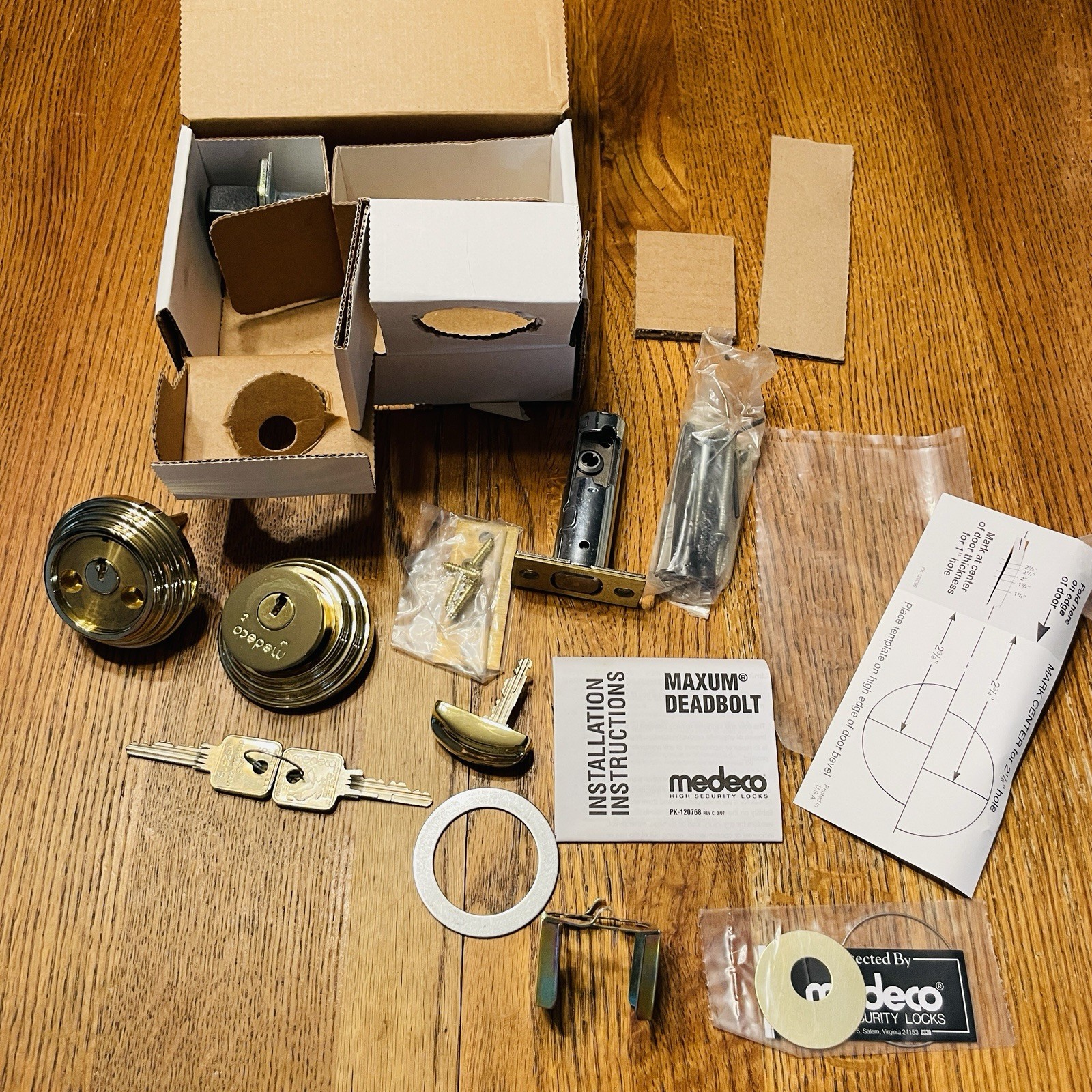 Medeco Maxum ASSA 11TR533 High Security Deadbolt NOS With 2 Keys