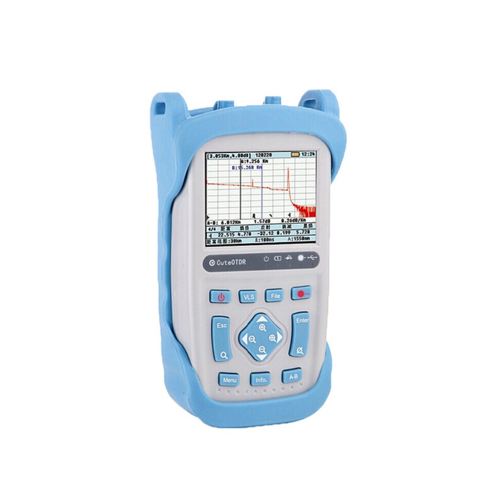 1310/1550nm Handheld Optical Time Domain Reflectometer Fiber Tester 120KM T300