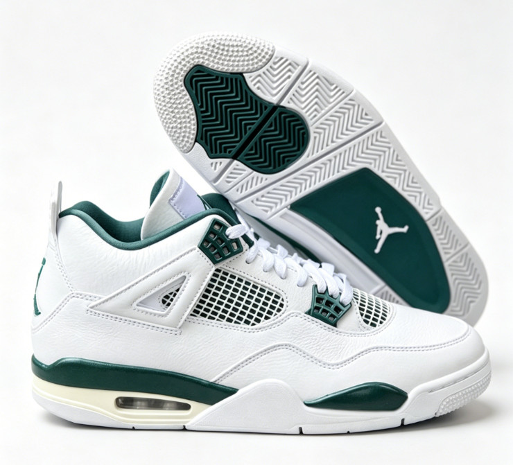 Men's Jordan 4 "Oxidized Green" Mid Top Retro Basketball Shoes US Size 7-12