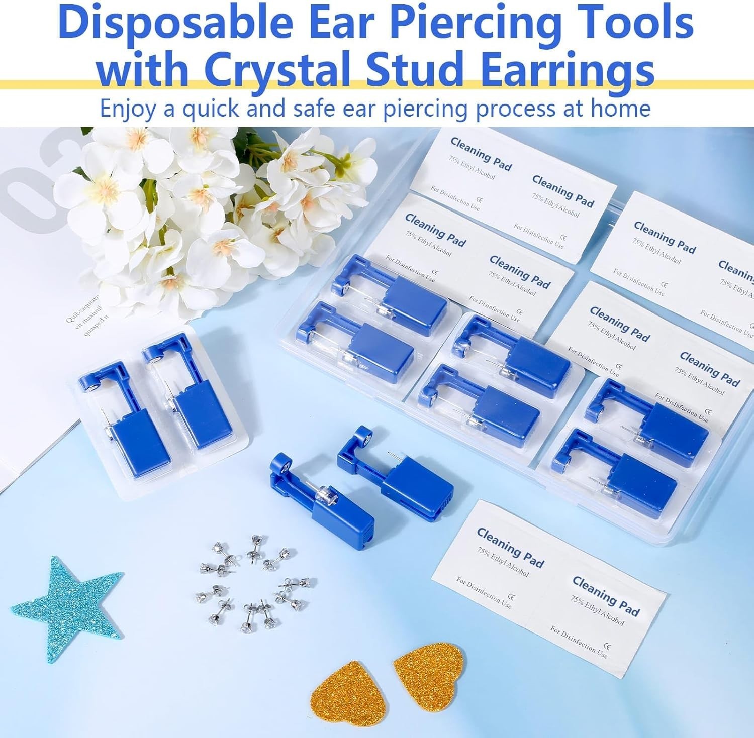 Disposable Ear Piercing Kit: Safe & Efficient Tool with Hypoallergenic Earrings