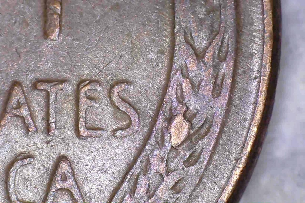 💰🇺🇸 1956 Lincoln Wheat Cent – Dual Die Chips on Wheat Reverse Error Coin