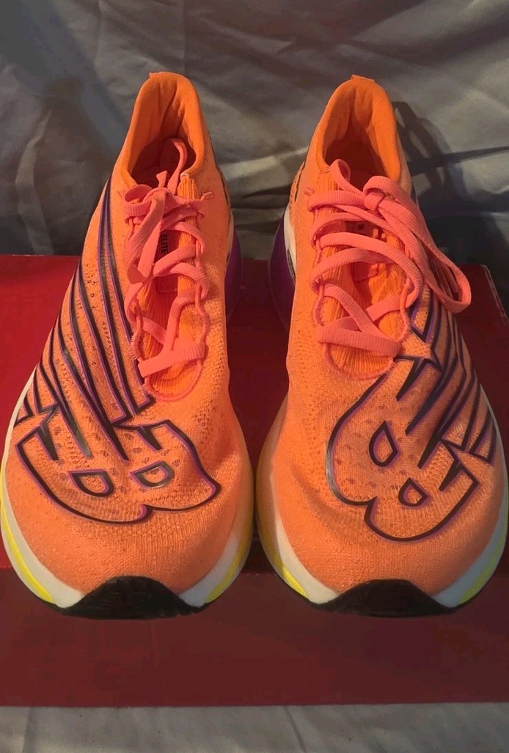 New Balance FuelCell SuperComp RC Elite v3 Shoes Orange Men SZ 8 New No Box Top