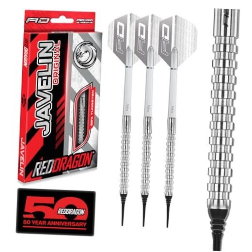 Javelin Soft Tip Darts Set - 85% Tungsten Long Slim Barrels for Precision &