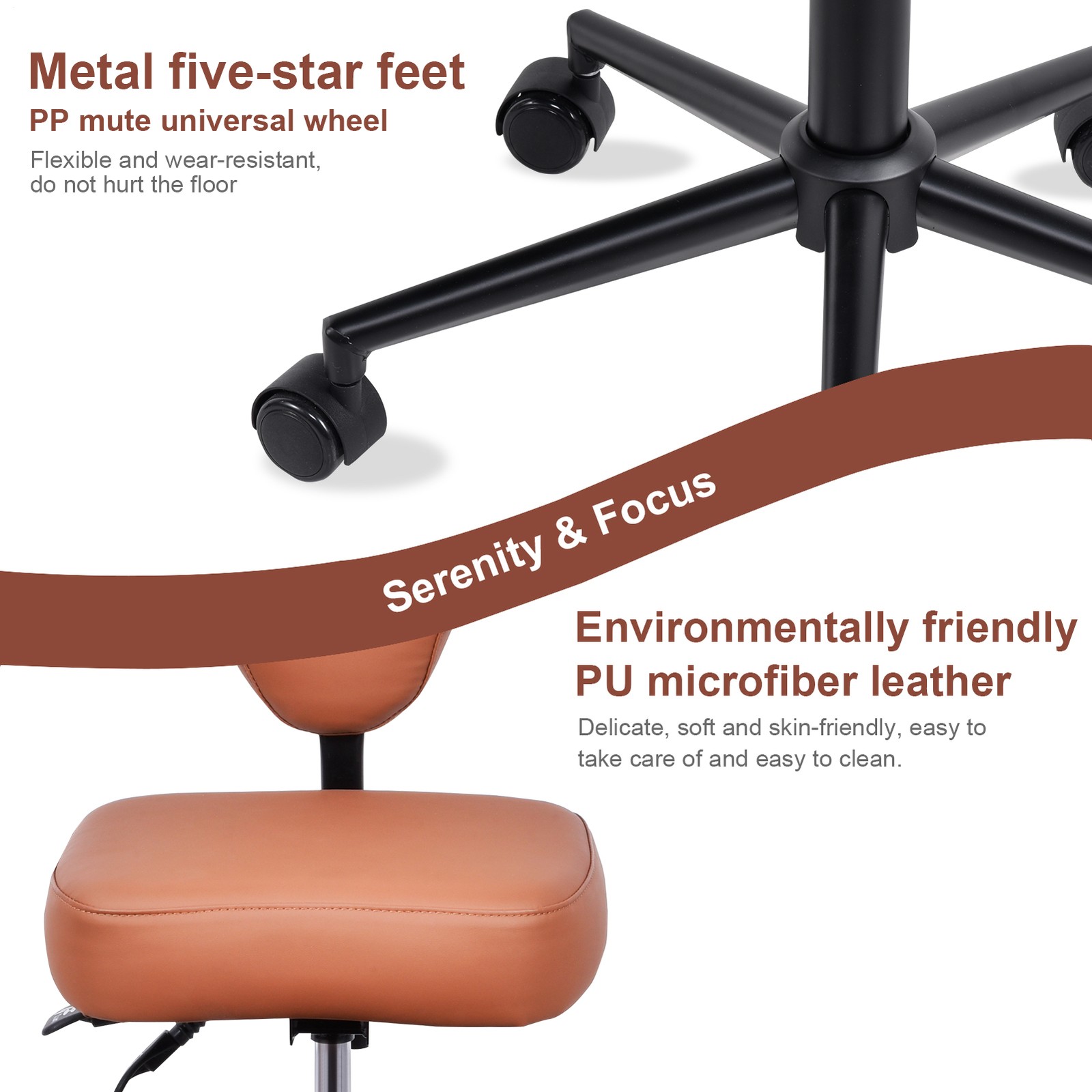 Meditation Chair, ADHD Chair, Cross Legged Office Chair with Wheels New