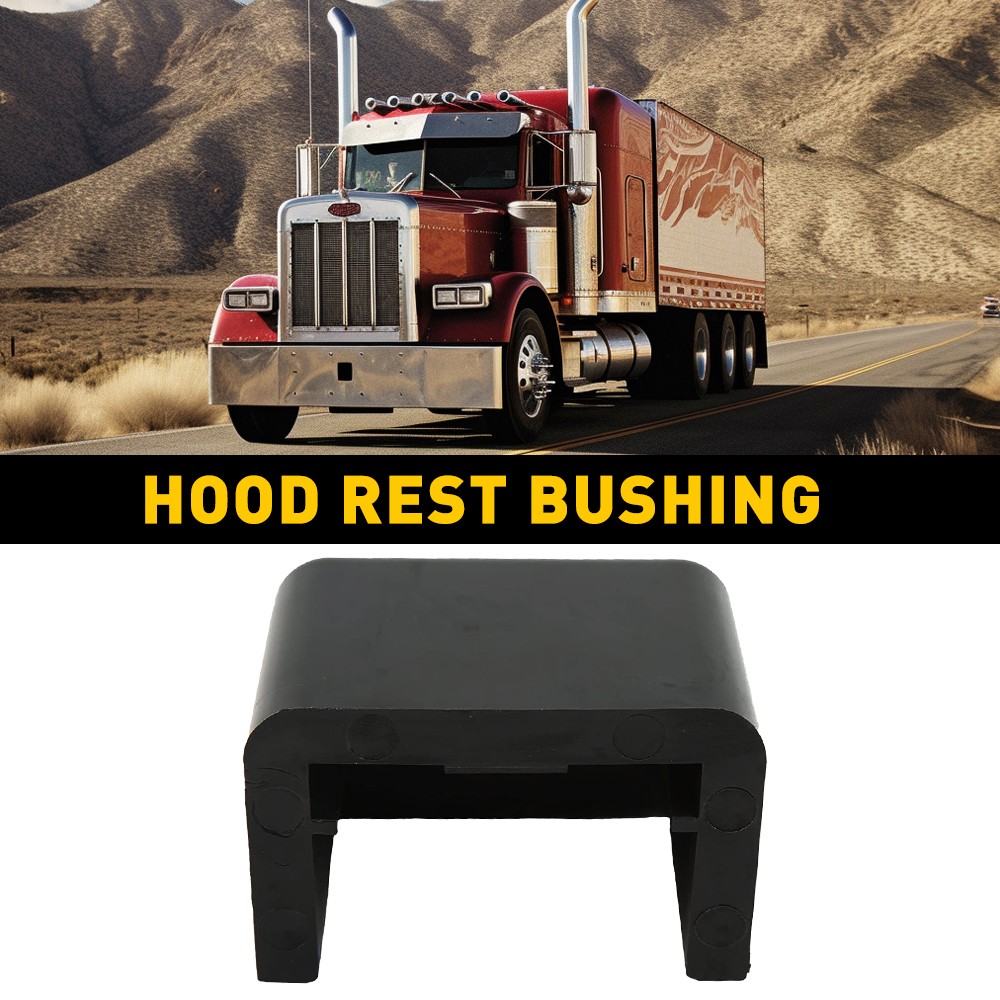 New Black Hood Rest Bushing / Bumper Fit for 2000-2007 Peterbilt 379 13-04711
