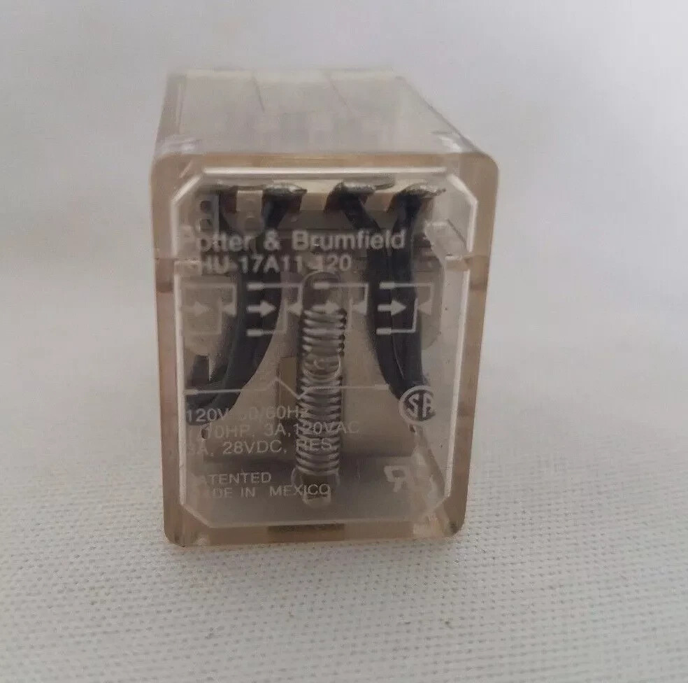 AMF Potter & Brumfield KHU-17A11-120 120VAC RELAY 3A 1/10HP, 14 pin NEW- no box.