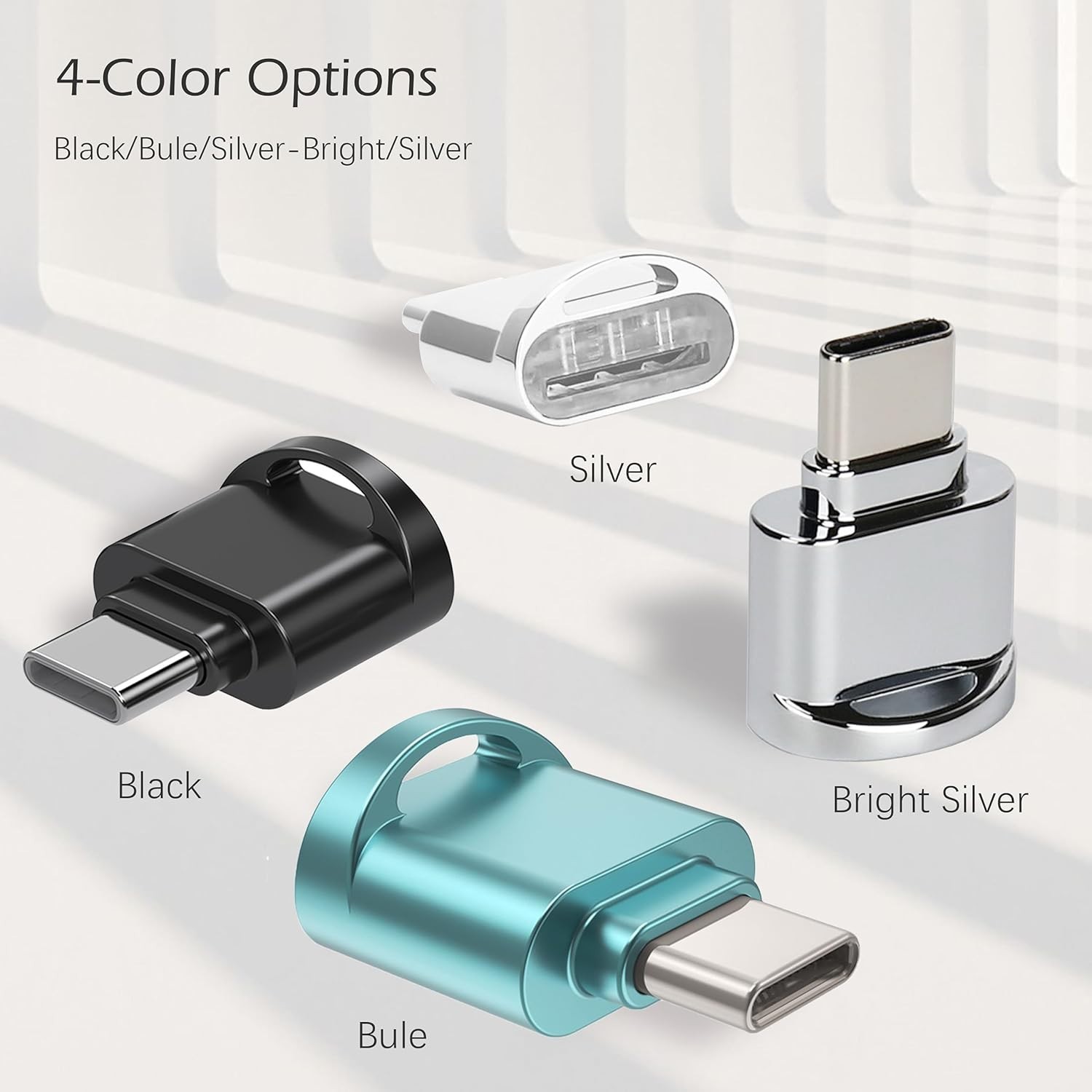 Ultra-Compact USB-C Micro SD Card Reader with Keychain - 480 Mbps Fast Transfer