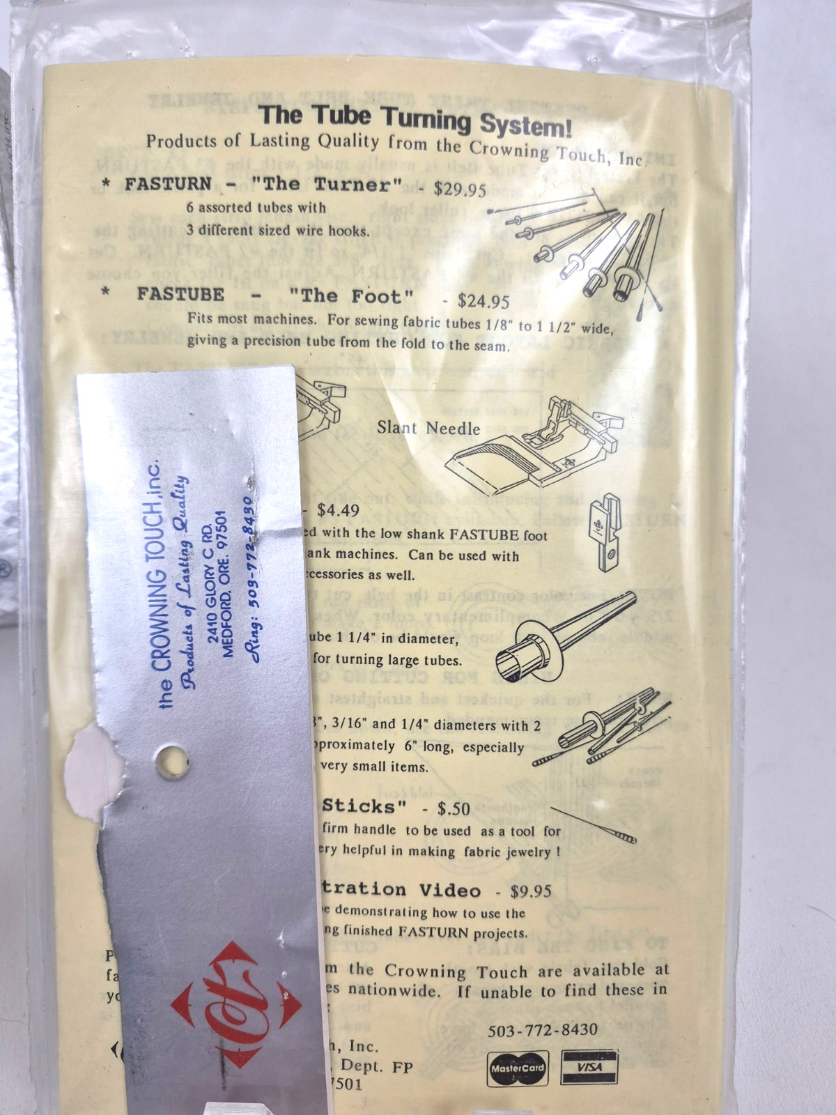Fasturn Tube Turning System Sewing Tool Kit Complete w/ Case Patterns