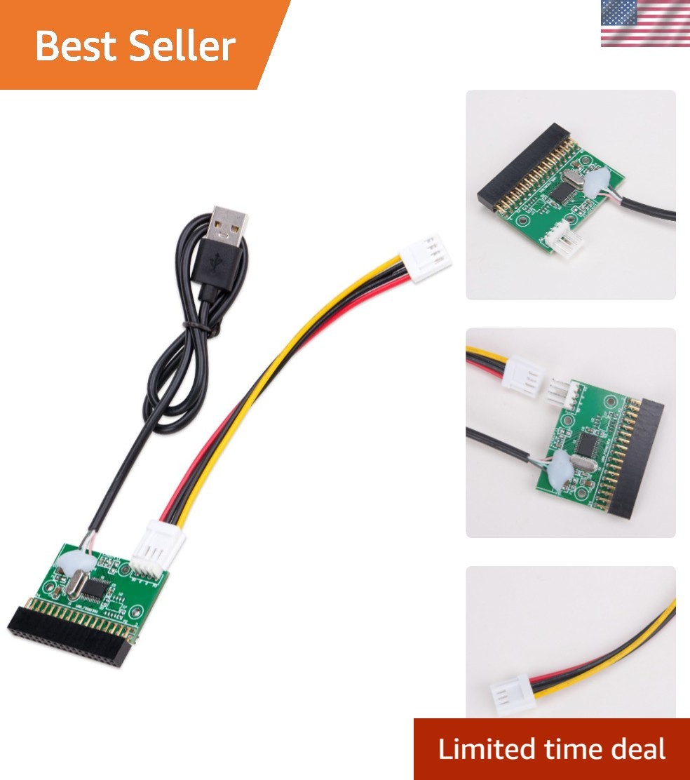 1.44MB Floppy Drive Connector - Plug and Play USB Adapter for Easy Data Transfer