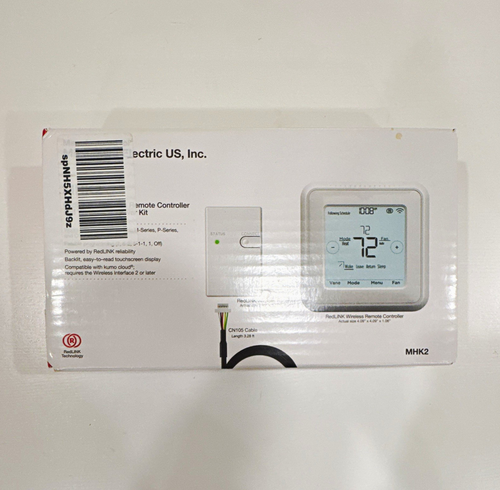 Mitsubishi Electric MHK2 RedLINK Wireless Programmable Thermostat for M/P-Series