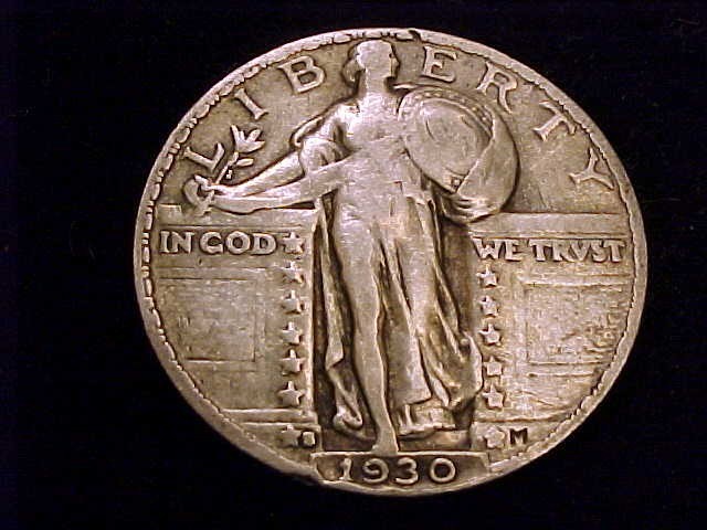 1930-S Standing Liberty Quarter, Fine Grade.