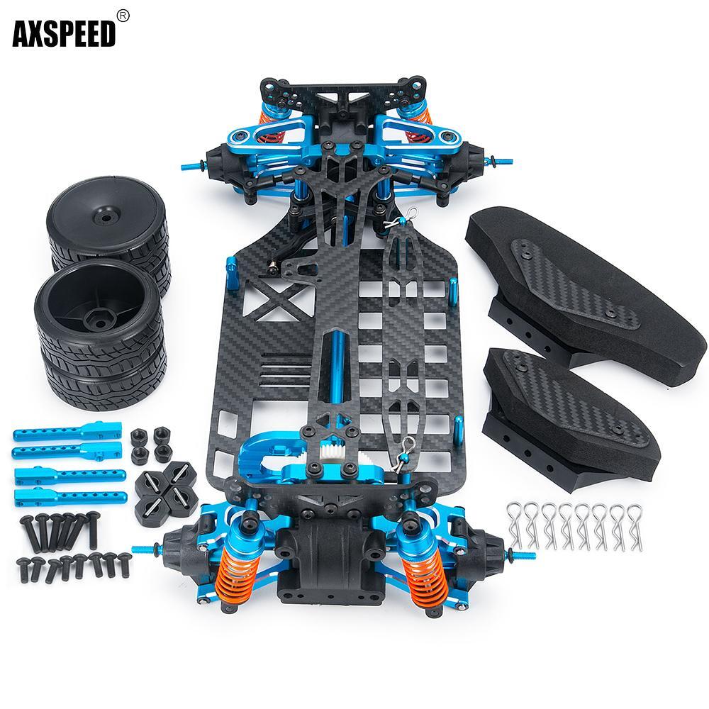 AXSPEED Alloy Carbon Shaft Drive Car Body Frame for TT01 TT01E 1/10 4WD Touring