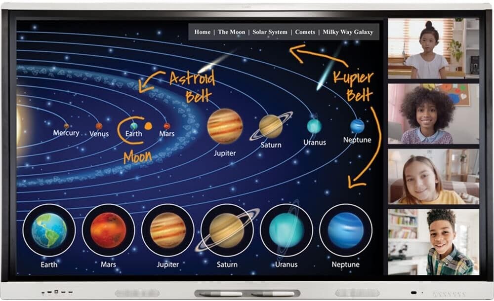 SMART Board MX265-V4 Touchscreen Interactive Whiteboard Display for classroom