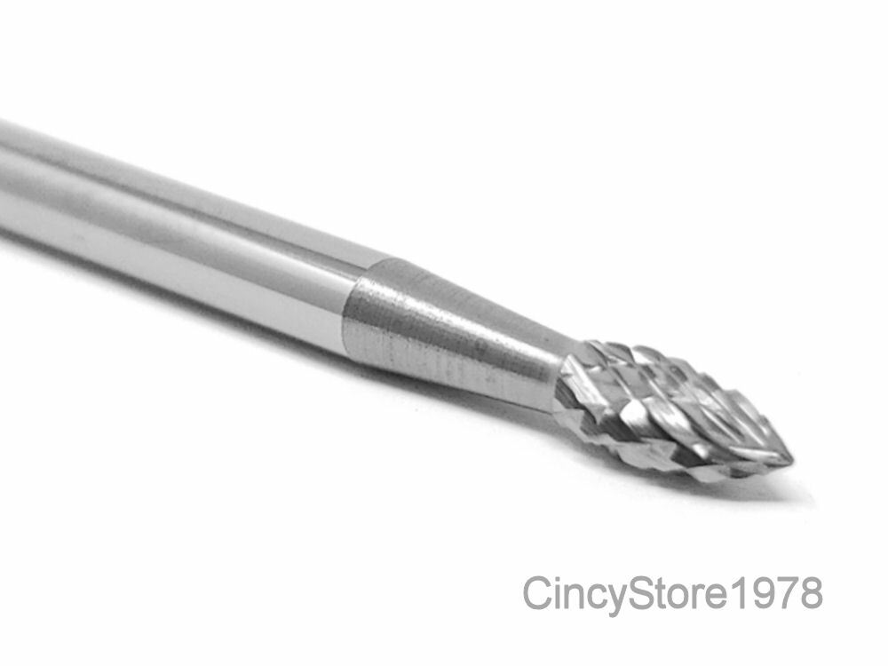 SH41D Ball Shape SOLID Carbide Burr Bur Cutting Tool Die Grinder Bit 1/8" NEW