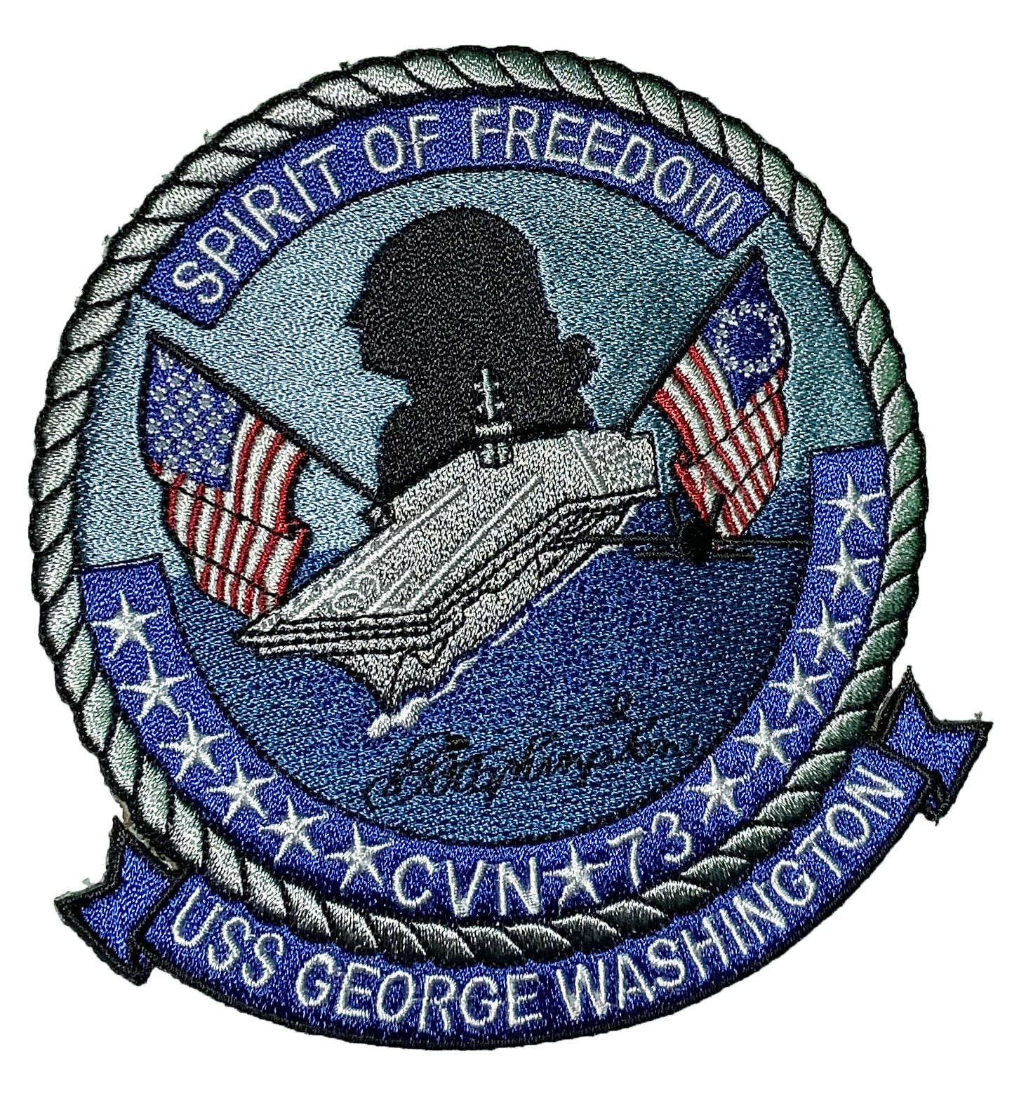 USS George Washington CVN-73 Patch – Hook and Loop, 4.5"