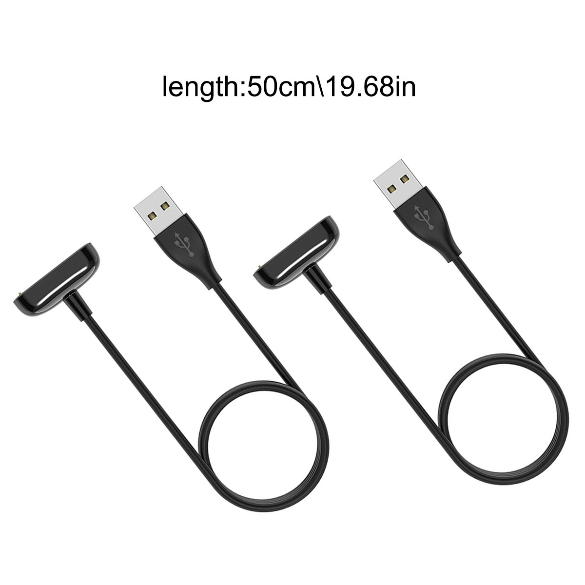 Magnetic Charging Cable for Fitbit Luxe Charge 5, 50cm Replacement Cord 2-Pack