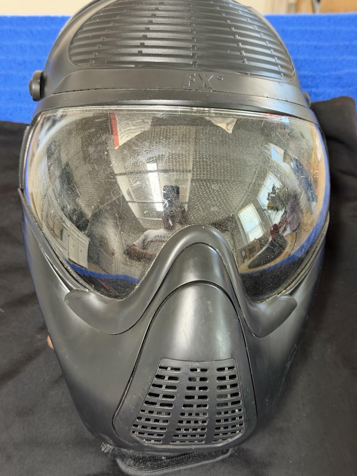 FX Simunition 9000 Paintball Helmet With Neck Pad Protector