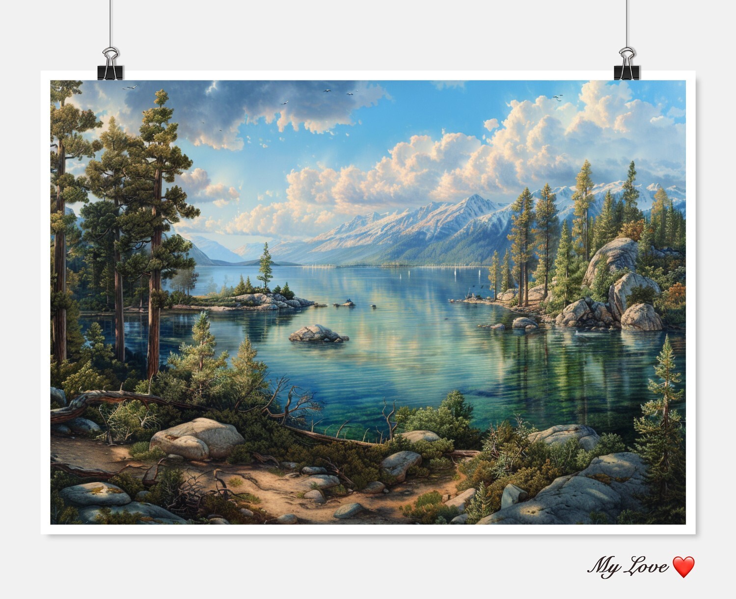 Lake Tahoe Sky - Counted Cross Stitch Patterns - Color & BW Symbols Charts