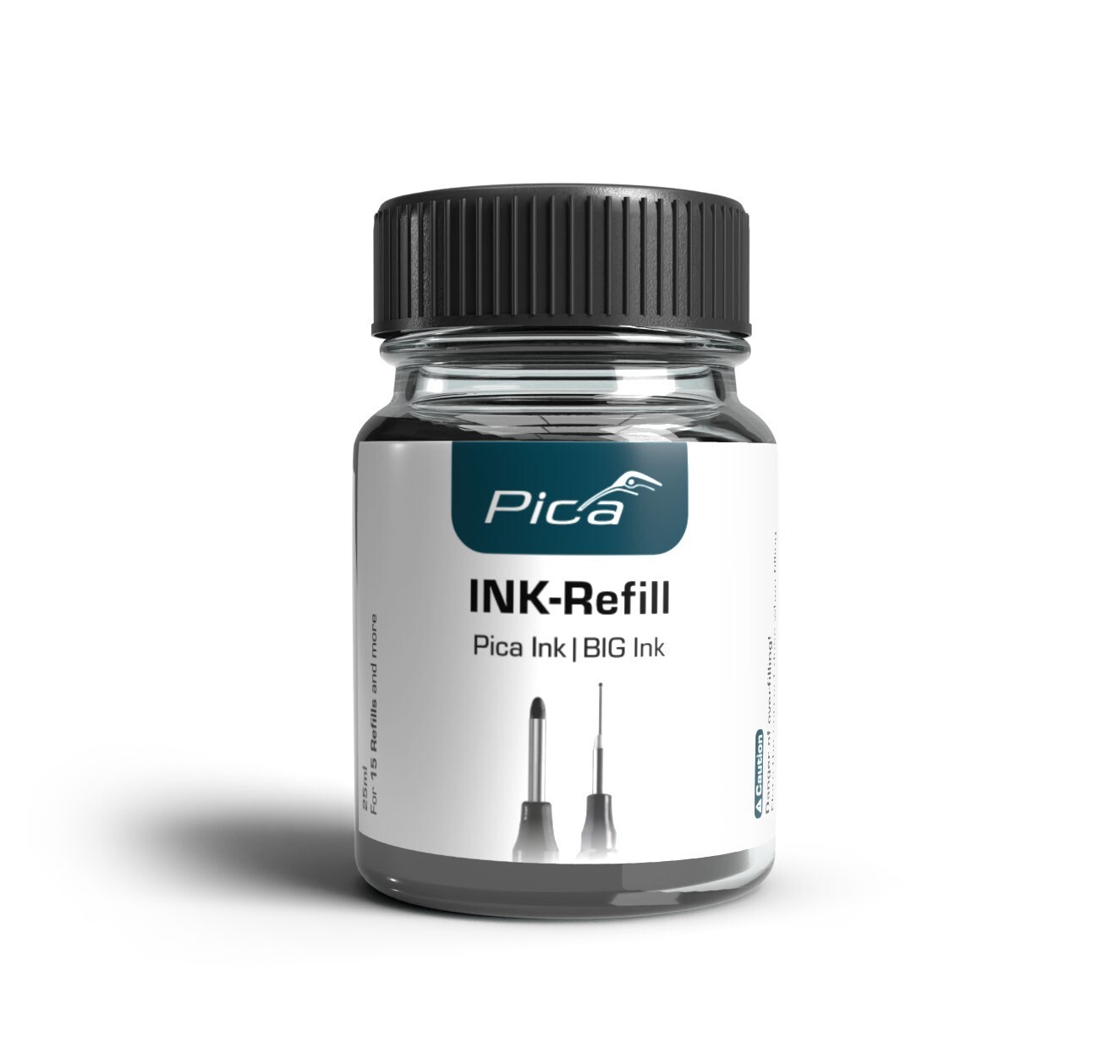 Pica Big Ink Xl Refill Ink Set & 2 x Spare Nibs for Pica Ink, Black - 55846