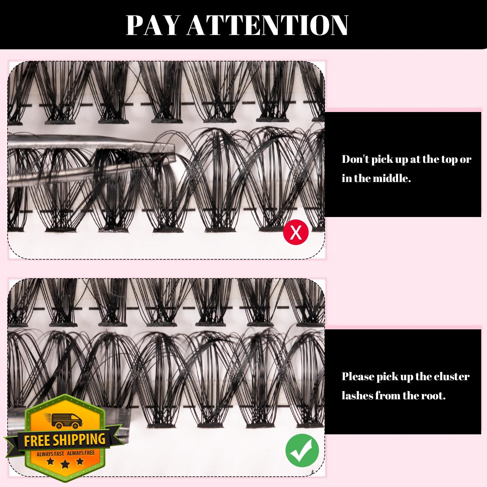 Magnetic SL Lash Clusters 320pcs 40D 50D 100D No Glue
