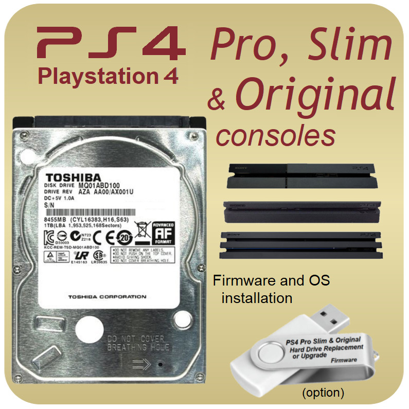 Playstation 4 PS4 PRO Slim Original 1TB Internal Hard Drive Disk Drive OS Option
