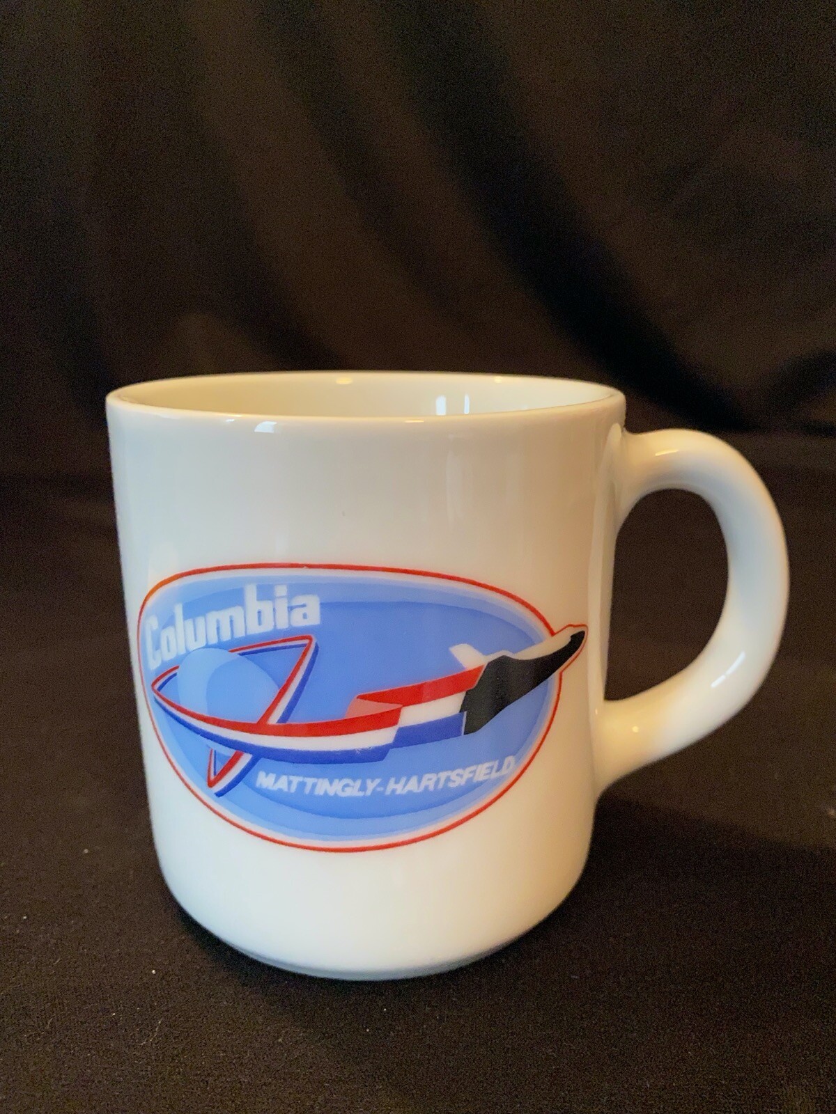 Vintage Ceramic Space Shuttle Columbia Mattingly Hartsfield Coffee Mug NASA
