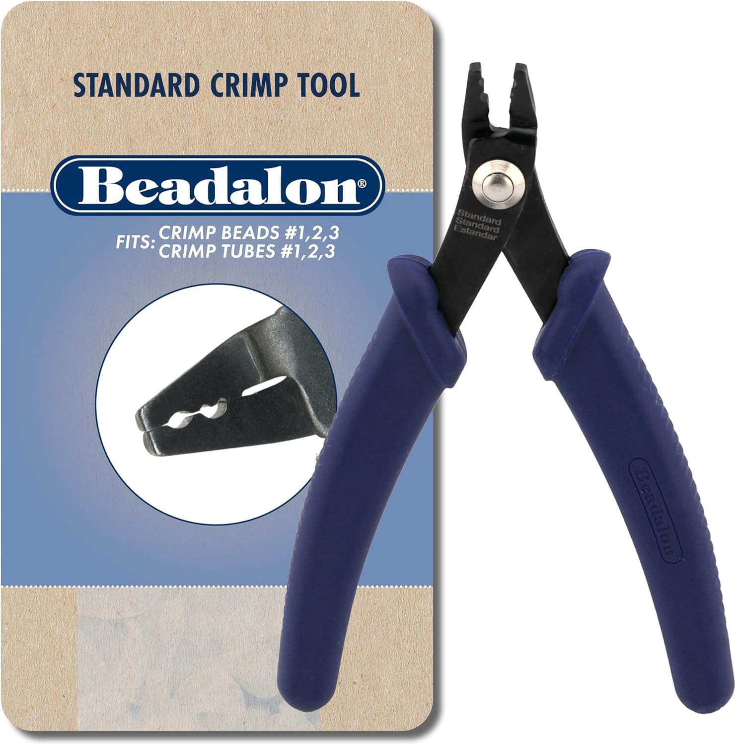 Standard Crimp Tool in Dark Blue - Compatible with Crimp Beads #1-3, Tubes #2-3,