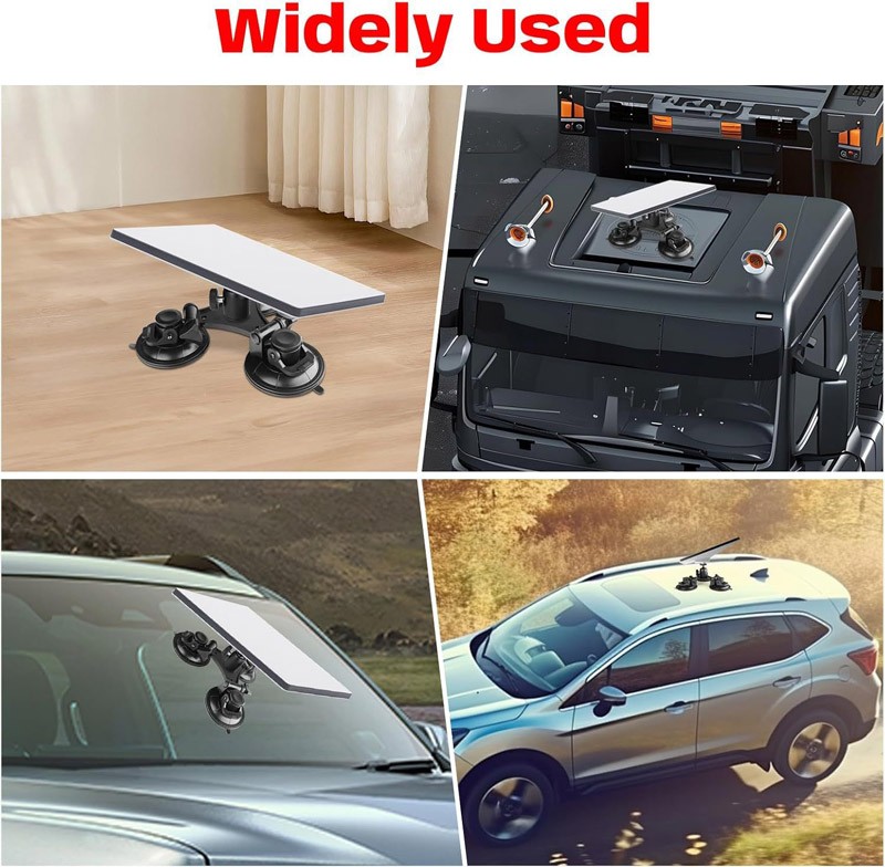 For Starlink Mini Roof Triangular Suction Cup Mount 360 Horizontal Adjustment
