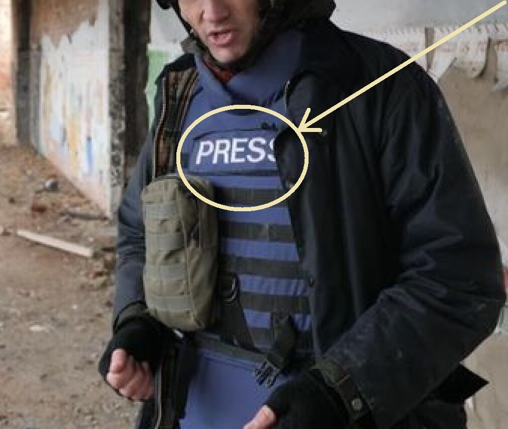 NEWS PRESS TV REPORTER vêlkrö 11" PATCH for BULLETPROOF VEST in KYIV UKRAINE