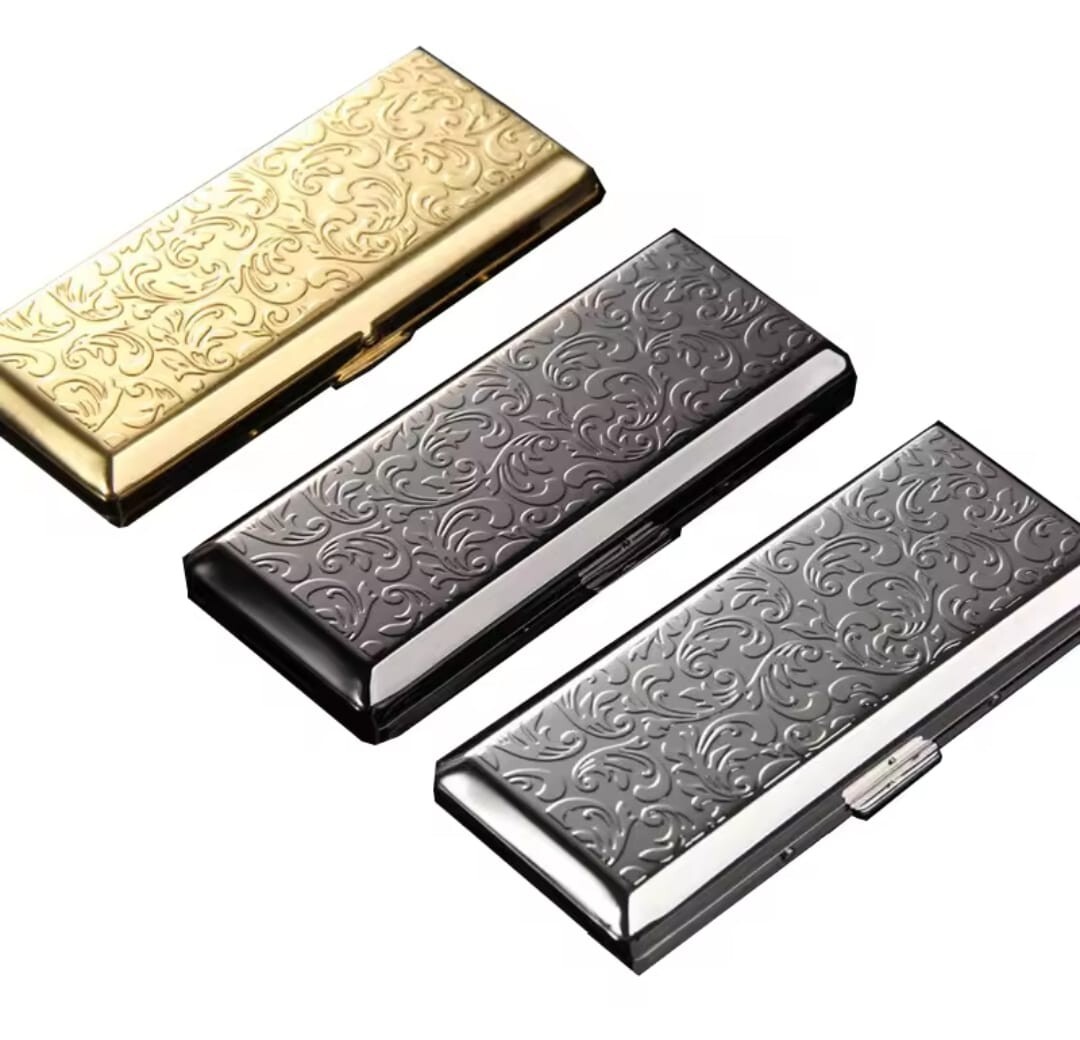 Vintage Double Sided Printing Cigarette Case 14 Slim or 10 Standard