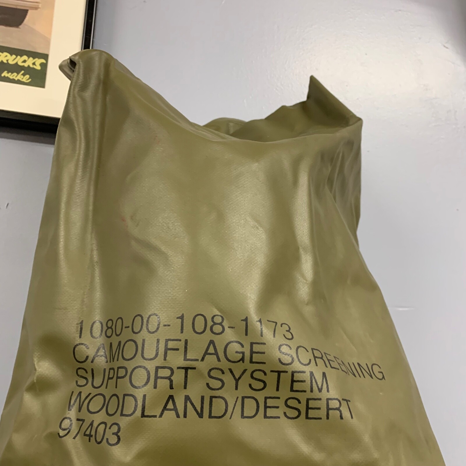 US Military Camo Netting Camouflage Tent System Bag Only NSN 1080-00-108-1646