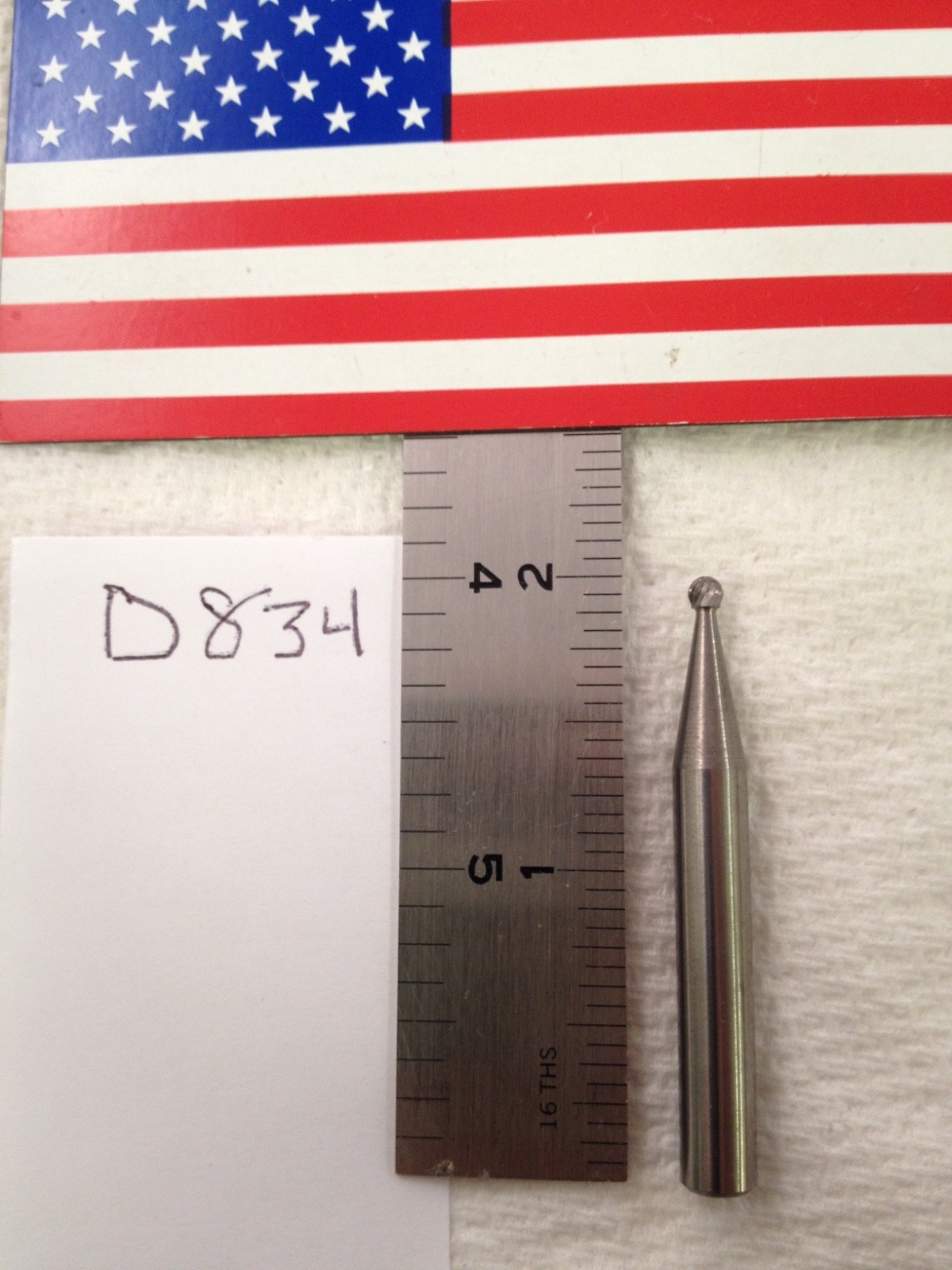 1 NEW FALCON / SGS 1/4" SHANK CARBIDE BURR SD-11 BALL SINGLE CUT 1/8" LOC (D834)