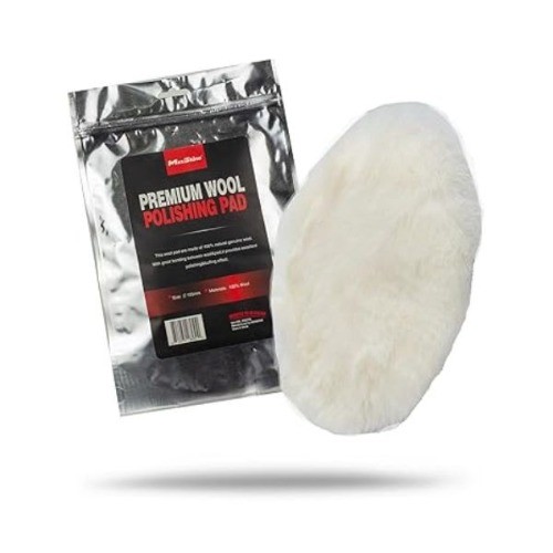 5" Universal Wool Buffing Polishing Pad – 100% Natural Wool with Hook & Loop –
