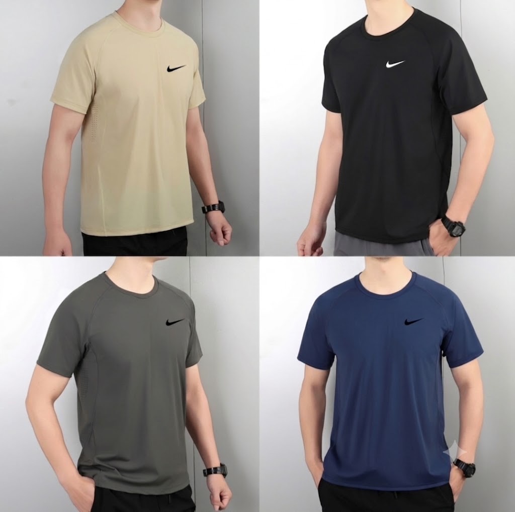 Nike T-Shirts Dri-Fit Athletic for Men Crew Neck Short Sleeve T-Shirt
