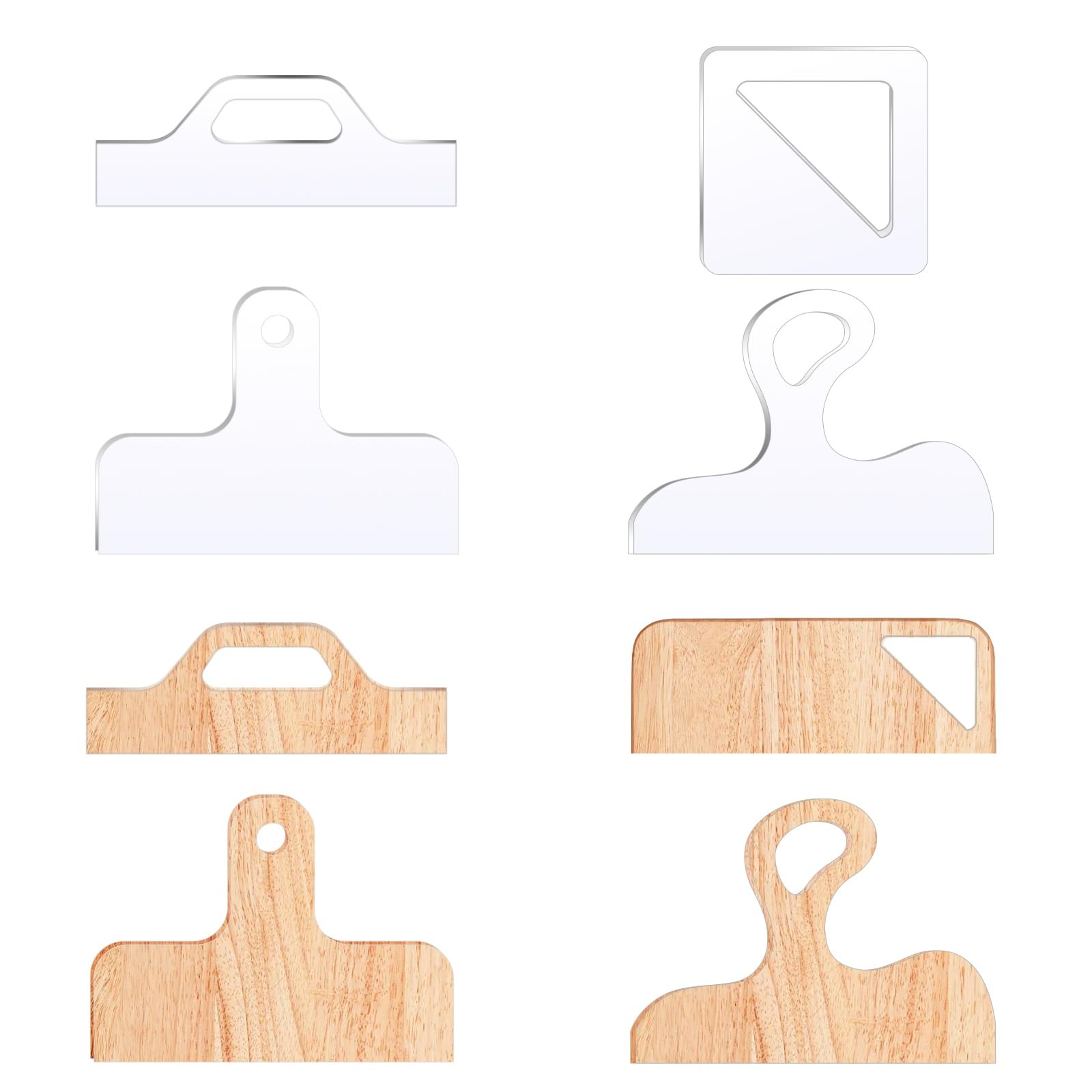 4 Pcs Router Templates Charcuterie Board Template Clear Cutting Board Router ...