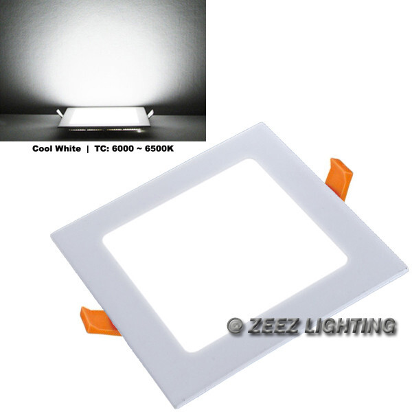 25W 11-Inch Square Cool White LED Recessed Ceiling Panel Light Canless Fixture